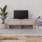 Έπιπλο τηλεόρασης Yuki Megapap χρώμα sandstone - sepet oak 118x35x40,6εκ.
