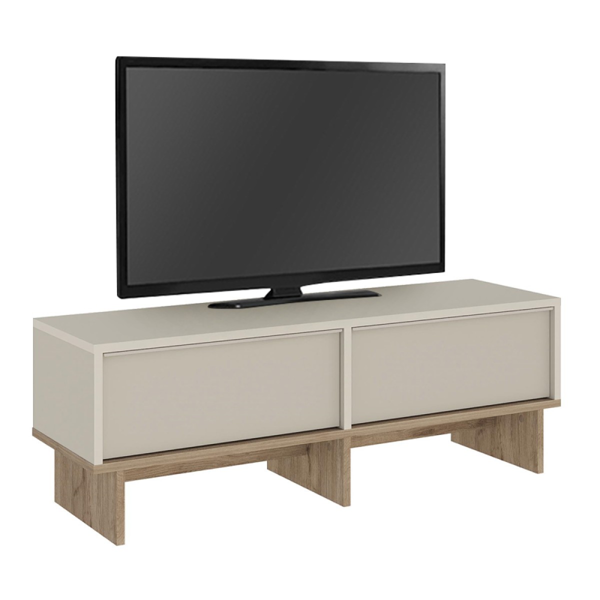 Έπιπλο τηλεόρασης Yuki Megapap χρώμα sandstone - sepet oak 118x35x40,6εκ.