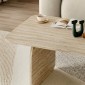 Τραπεζάκι σαλονιού Pietra Megapap χρώμα travertine 100x60x41,8εκ.