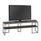 Έπιπλο τηλεόρασης Friday Megapap χρώμα black wood 140x37x45εκ.