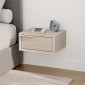 Κομοδίνο επιτοίχιο Eco Megapap χρώμα sandstone - light oak 40x33x18,5εκ.