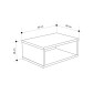 Κομοδίνο επιτοίχιο Brik Megapap με LED χρώμα καρυδί Ud - sandstone 45x30x18εκ.