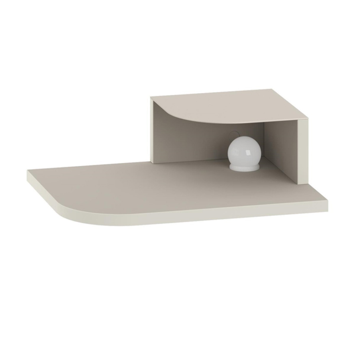 Κομοδίνο επιτοίχιο Luno Megapap με LED χρώμα sandstone 40x30x16,2εκ.