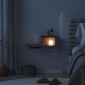 Κομοδίνο επιτοίχιο Luno Megapap με LED χρώμα sepet oak 40x30x16,2εκ.