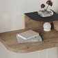 Κομοδίνο επιτοίχιο Luno Megapap με LED χρώμα sepet oak 40x30x16,2εκ.