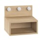 Κομοδίνο επιτοίχιο Treo Megapap με LED χρώμα sapphire oak 40x30x33,8εκ.