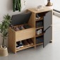 Παπουτσοθήκη Haven Megapap χρώμα sapphire oak - ανθρακί 101x35x80,4εκ.