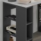Γραφείο εργασίας Colmar Megapap χρώμα ανθρακί - λευκό 106x50x75εκ.