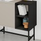 Μπουφές Mona Megapap χρώμα sandstone - black wood 81x40x80εκ.
