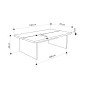 Τραπεζάκι σαλονιού Loana Megapap χρώμα καρυδί Ud 120x70x40εκ.
