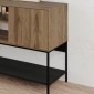 Μπουφές Amira Megapap χρώμα καρυδί Ud - black wood 180x40x80εκ.