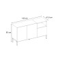 Μπουφές Cailin Megapap χρώμα sandstone - sepet oak 140x41,8x80εκ.