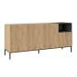 Μπουφές Cailin Megapap χρώμα sepet oak - black wood 180x41,8x80εκ.