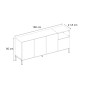 Μπουφές Cailin Megapap χρώμα sandstone - sepet oak 180x41,8x80εκ.