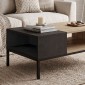 Τραπεζάκι σαλονιού Cailin Megapap χρώμα sepet oak - black wood 90x56x40,6εκ.