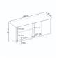 Μπουφές Capri Megapap χρώμα sapphire oak 146x45x76,5εκ.