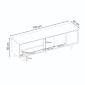 Έπιπλο τηλεόρασης Capri Megapap χρώμα καρυδί milano 180x45x55εκ.