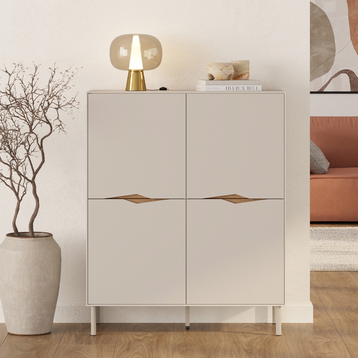 Μπουφές Marquise Megapap χρώμα sandstone 98x40x120εκ.