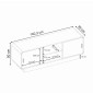 Έπιπλο τηλεόρασης Rovel Megapap χρώμα sepet oak 140,3x39x50εκ.