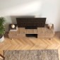 Έπιπλο τηλεόρασης Doro Megapap χρώμα sepet oak 150x34x41εκ.