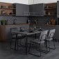 Τραπέζι Levico Megapap Mdf - μεταλλικό χρώμα σκούρο γκρι σκυροδέματος 120x70x75εκ.
