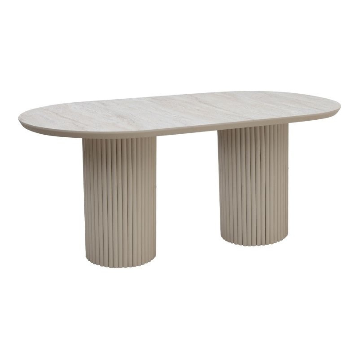 Τραπέζι Hazar Megapap Mdf χρώμα travertine - sandstone 180x90x77εκ.