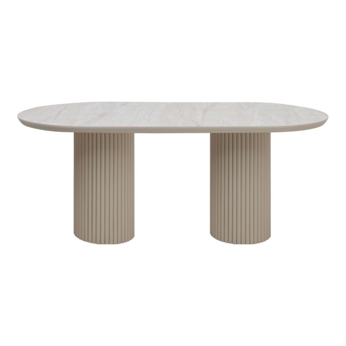 Τραπέζι Hazar Megapap Mdf χρώμα travertine - sandstone 180x90x77εκ.