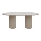 Τραπέζι Hazar Megapap Mdf χρώμα travertine - sandstone 180x90x77εκ.