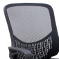 Καρέκλα γραφείου Freda Megapap με ύφασμα Mesh χρώμα μαύρο 65x65x90/100εκ.