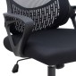 Καρέκλα γραφείου Freda Megapap με ύφασμα Mesh χρώμα μαύρο 65x65x90/100εκ.