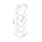 Βιβλιοθήκη μελαμίνης Milton Megapap χρώμα ανθρακί 44x22x121εκ.