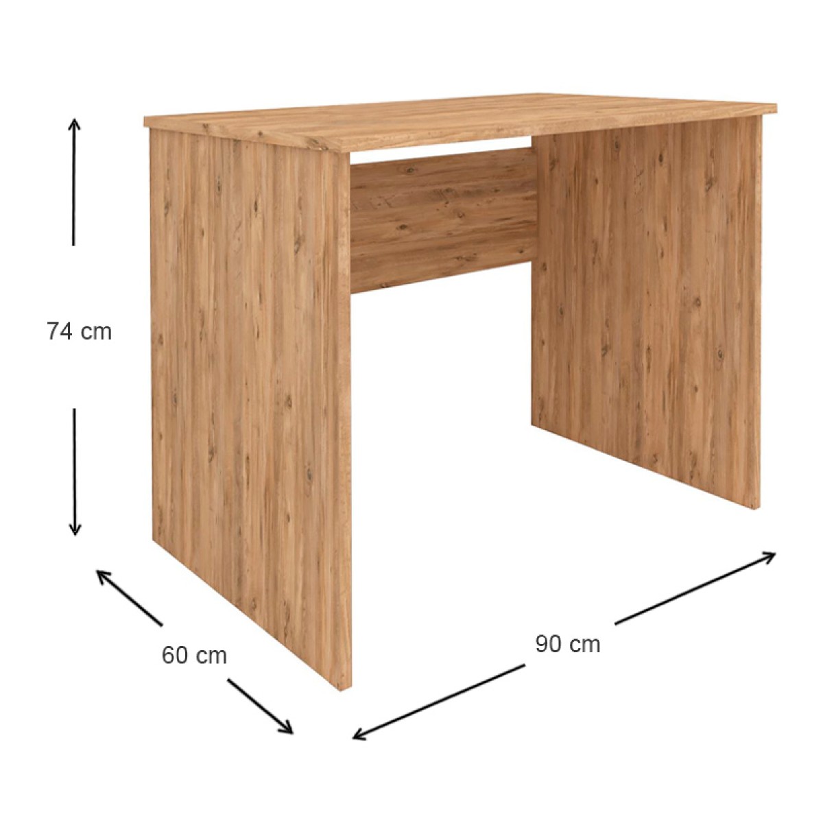 Γραφείο εργασίας Kalen Megapap χρώμα pine oak 90x60x74εκ.