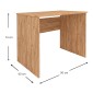 Γραφείο εργασίας Kalen Megapap χρώμα pine oak 90x60x74εκ.