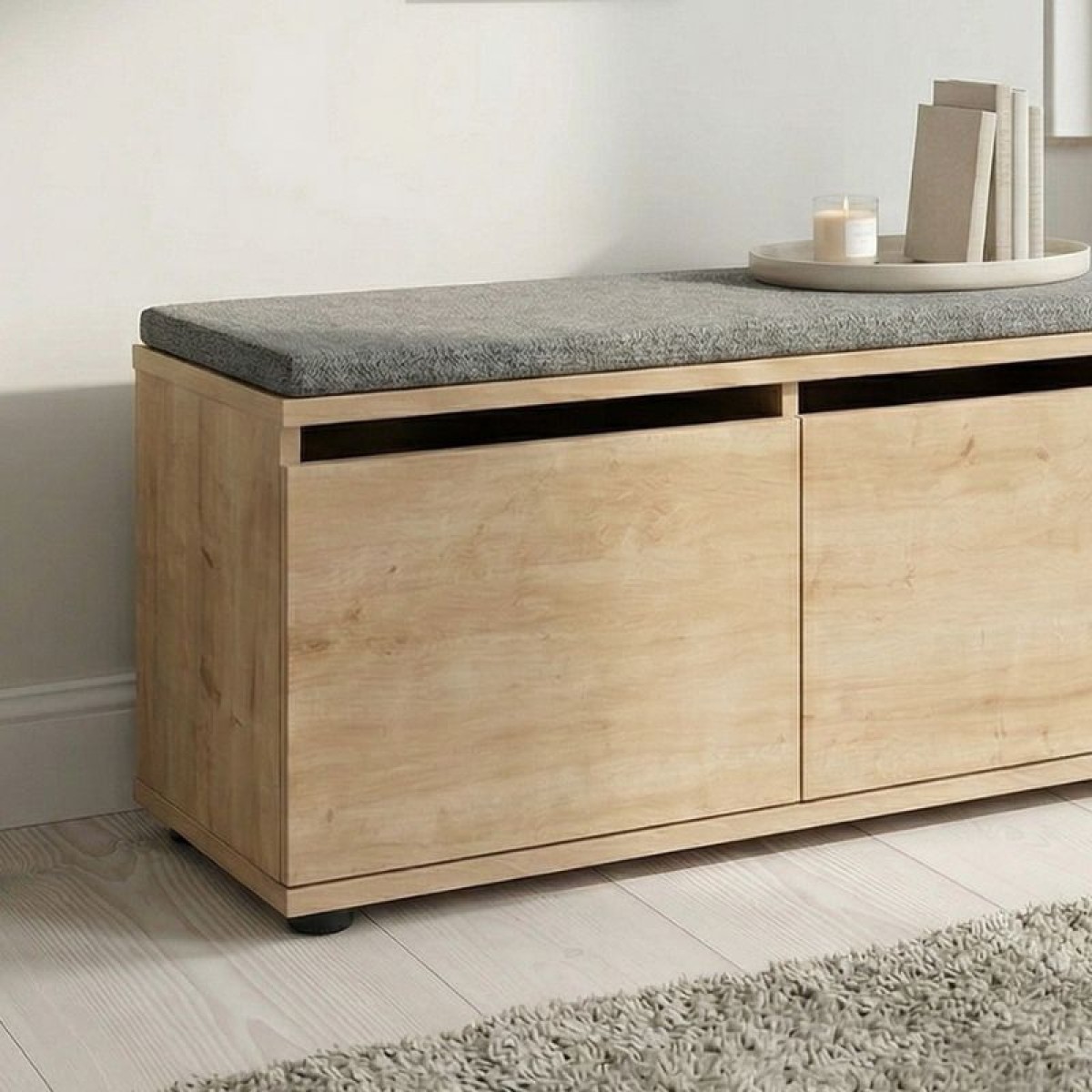 Παπουτσοθήκη Twain Megapap 8 ζευγών χρώμα sapphire oak 80x35x42εκ.
