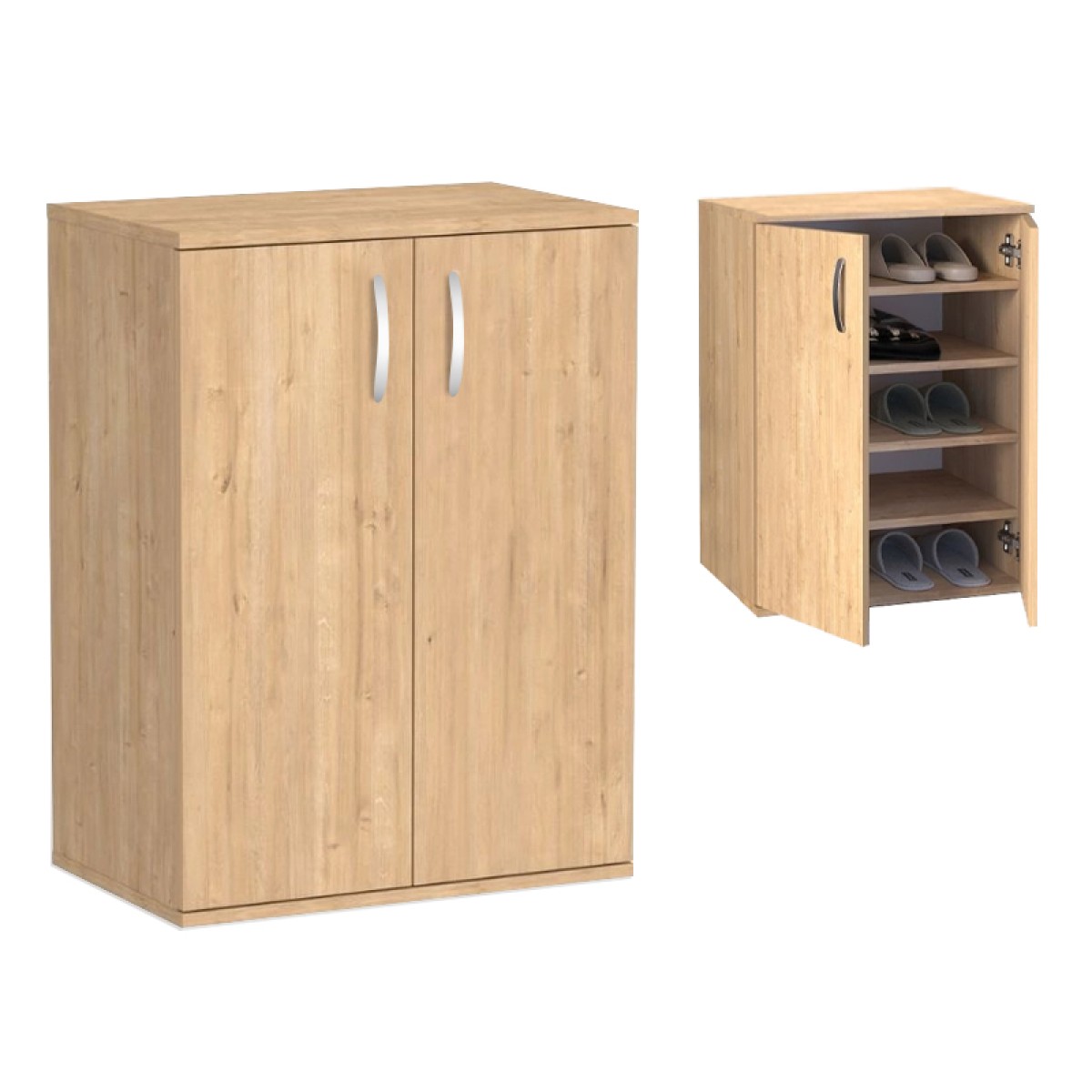 Παπουτσοθήκη - Ντουλάπι Manolo Megapap χρώμα sapphire oak 60x38x81,4εκ.