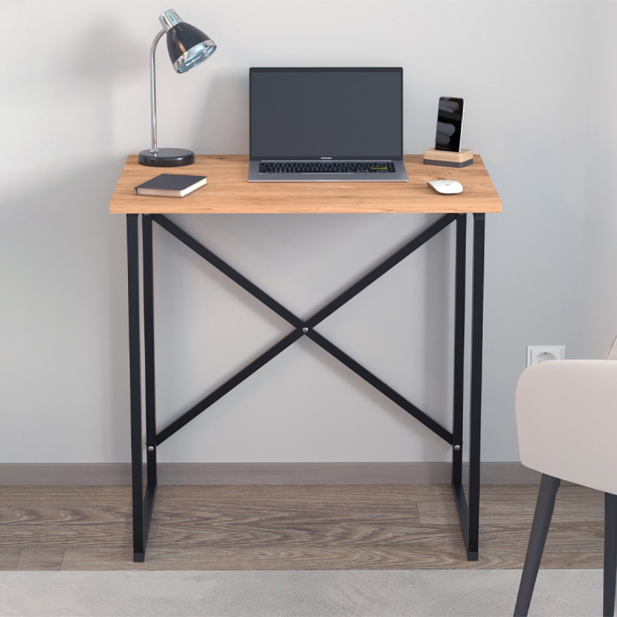 Γραφείο εργασίας Verne Megapap χρώμα pine oak 75x52x73,8εκ.
