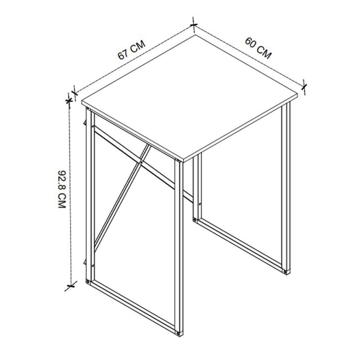 Έπιπλο πλυντηρίου Doyle Megapap χρώμα λευκό 67x60x92,8εκ.