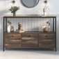 Μπουφές Mars Megapap χρώμα rustic καρυδί 122x36x80,1εκ.
