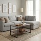 Τραπεζάκι σαλονιού Giza Megapap χρώμα rustic καρυδί 90,2x50,3x50,4εκ.