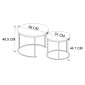 Τραπεζάκι σαλονιού σετ 2 τμχ Hilal Megapap χρώμα sapphire oak Ø66x49,5εκ.