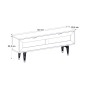Έπιπλο τηλεόρασης Sirona Megapap από μελαμίνη χρώμα sapphire oak 140x30x55εκ.