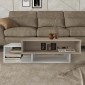 Τραπεζάκι σαλονιού Tab Megapap χρώμα λευκό - cordoba 105x60x32εκ.