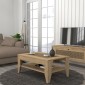 Τραπεζάκι σαλονιού Madura Megapap από μελαμίνη χρώμα sapphire oak 90x60x40εκ.