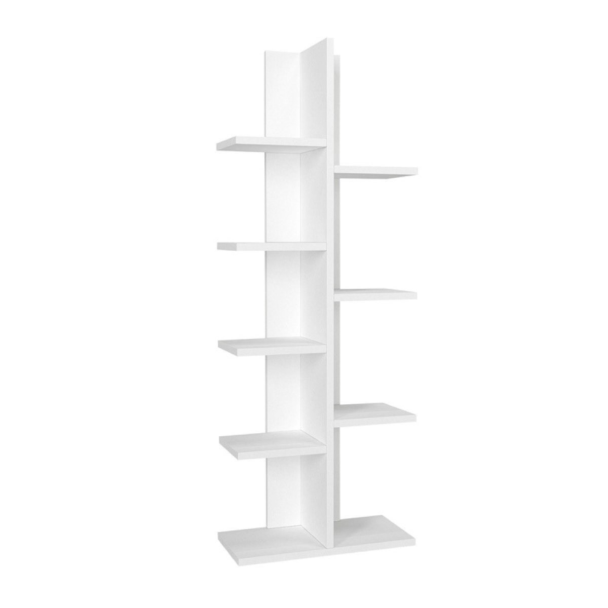 Βιβλιοθήκη μελαμίνης Tree Megapap χρώμα λευκό 45x21,4x113εκ.