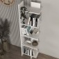 Βιβλιοθήκη μελαμίνης Perla Megapap χρώμα λευκό 48x22x170εκ.