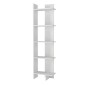 Βιβλιοθήκη μελαμίνης Perla Megapap χρώμα λευκό 48x22x170εκ.