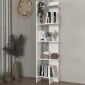 Βιβλιοθήκη μελαμίνης Perla Megapap χρώμα λευκό 48x22x170εκ.