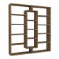 Βιβλιοθήκη μελαμίνης Ample Megapap χρώμα καρυδί 125x22x135,7εκ.