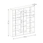 Βιβλιοθήκη Ample Megapap χρώμα μαύρο - λευκό 125x22x135,7εκ.
