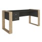 Γραφείο εργασίας Fernando Megapap χρώμα ανθρακί - sapphire oak 158,4x60x72,2εκ.